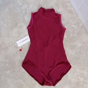 Yumiko Natasha style leotard in T-Babylon and N-Awareness trim with bust panel.M